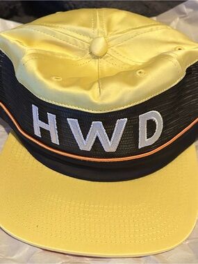Yellow and Black HWD Embroidered Cap - Men's Hat